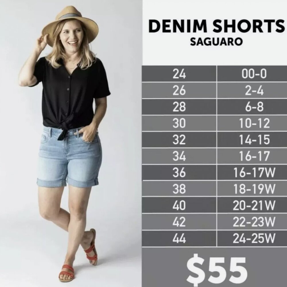 Lularoe Cuffed Denim Shorts